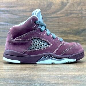 Jordan 5 Shoes Toddler Size 6C Burgundy/Gray FN4238-600 Air Jordan Retro Child